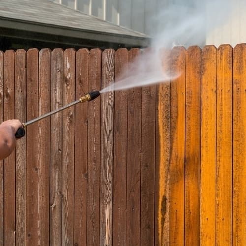 Fence and deck staining project in Wichita, Kansas