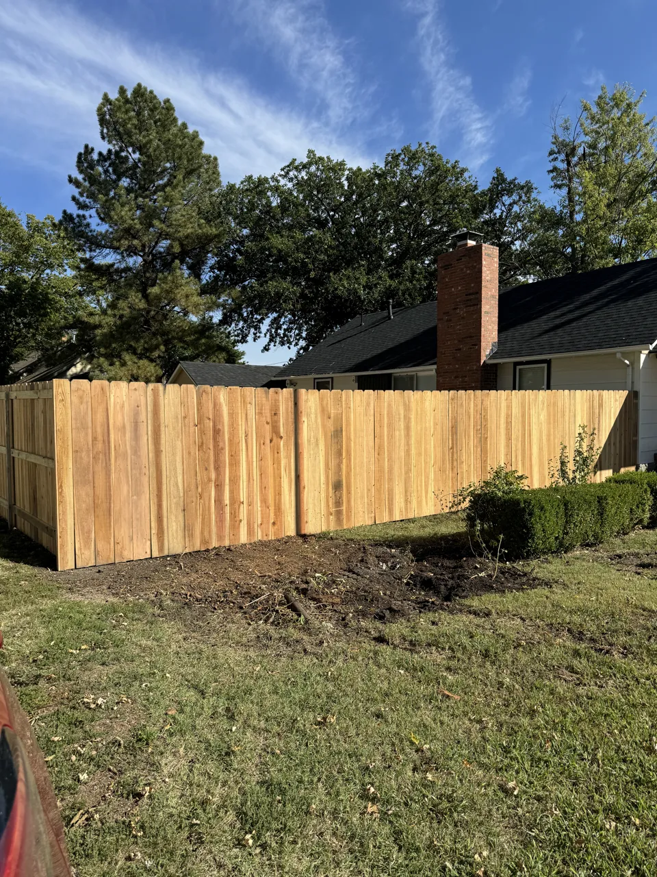 Residential fence installation