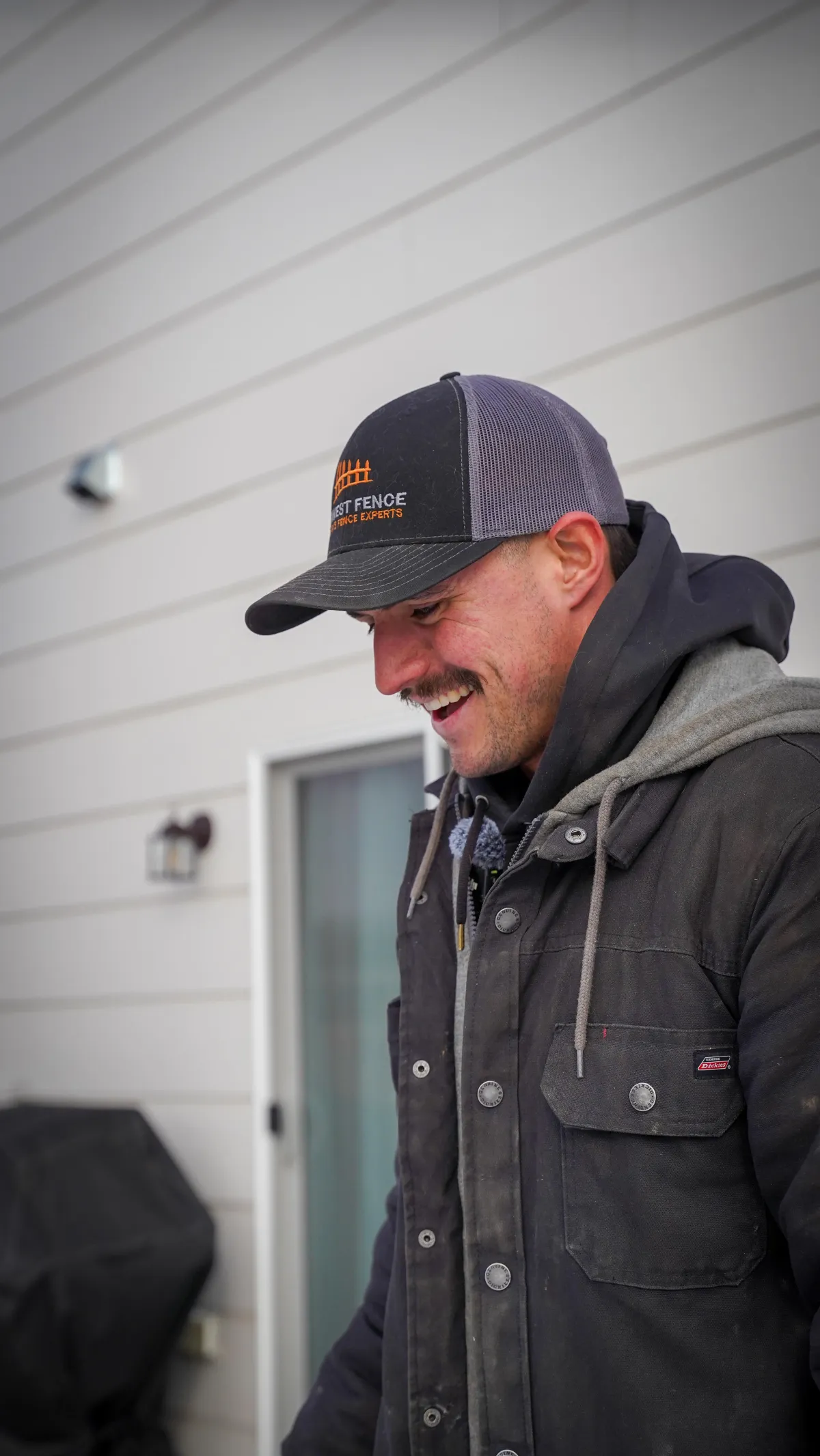 Midwest Fence team member on the job site in Wichita, Kansas